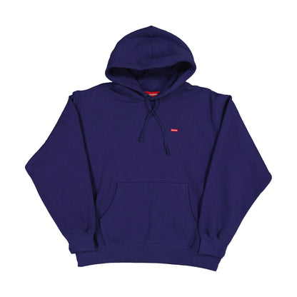Supreme Small Box Hooded Sweatshirt L/S (SS24) "Washed Navy"