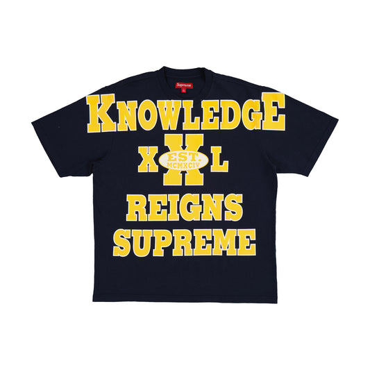 Supreme Overprint Knowledge S/S Top (SS24) "Navy"