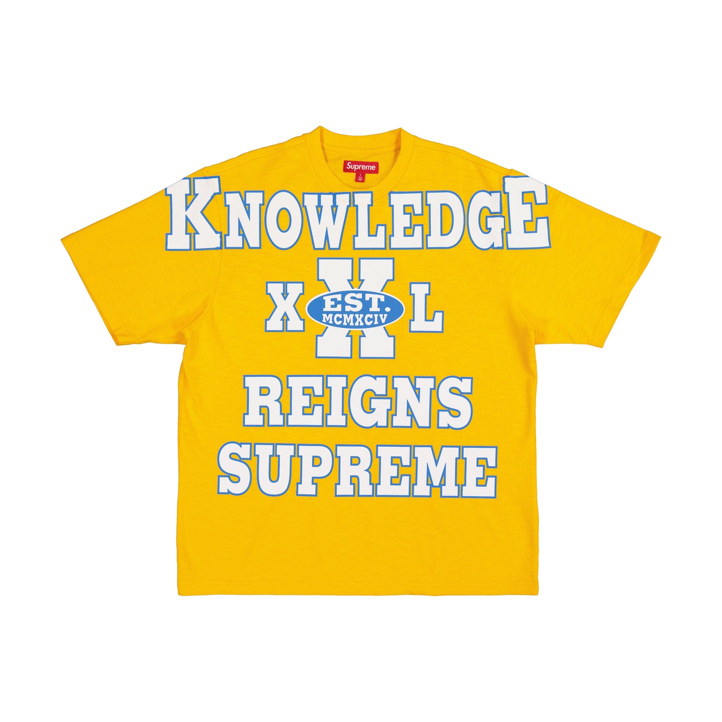 Supreme Overprint Knowledge S/S Top (SS24) "Gold"