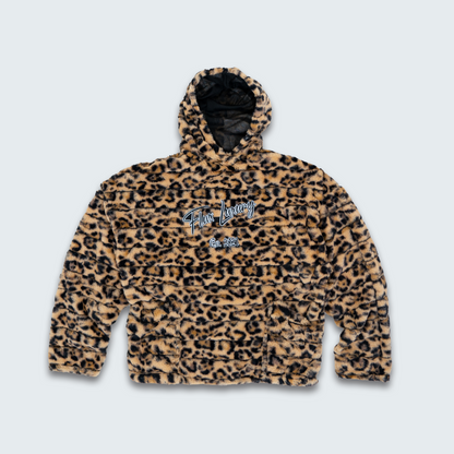 FLUX "Zero FLUX Given" Leopard print hoodie