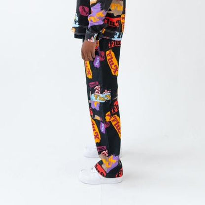 FLUX Black Multicolor Cargo Denim pant