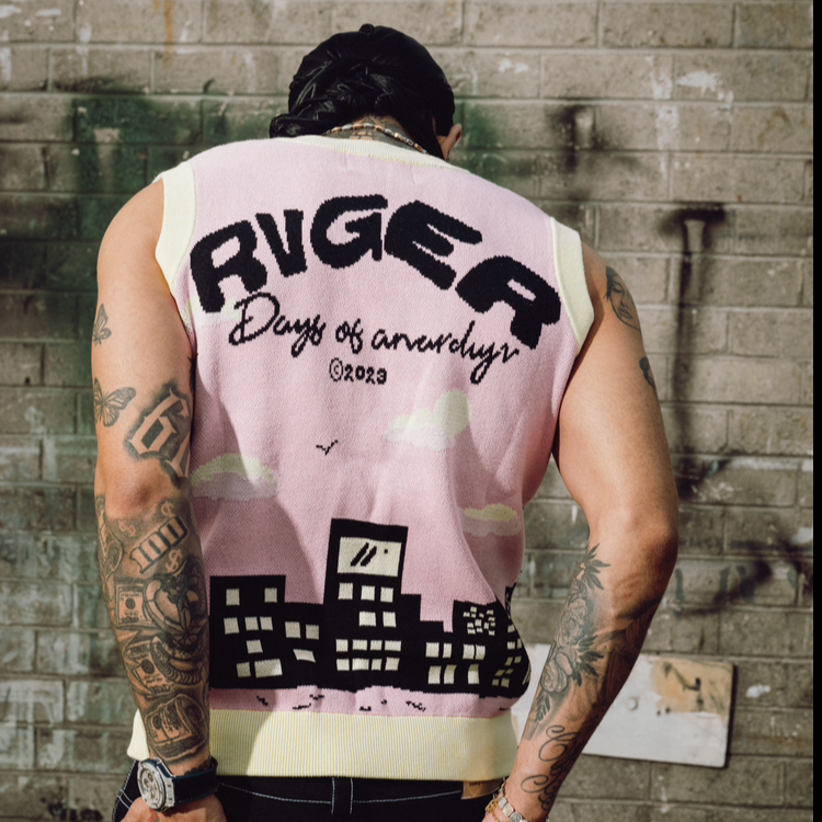 RVGER FW'24 Days Of Anarchy - Baby Pink "Nude" Knit Vest