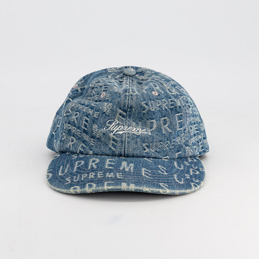 Supreme Warp Jacquard Logos Denim Cap (SS21)