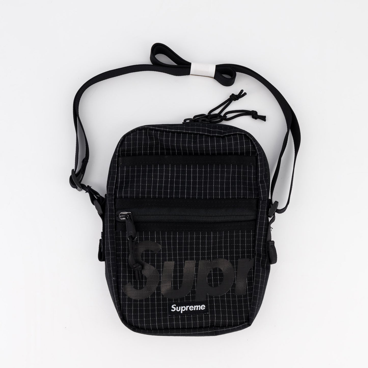 Supreme Shoulder Side Bag '3M Reflective Grid' Black (SS24)