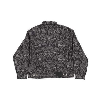 Supreme Script Jacquard Denim Jacket - Black (FW22)